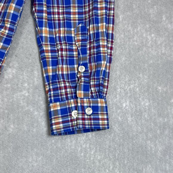 Carhartt Shirt Mens Size Large Blue Orange Red Plaid Long Sleeve Button Down - Picture 8 of 12